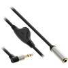 Slim Audio Kabel Klinke 3,5mm ST gewinkelt / BU mit Lautstärkereg