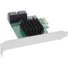 Cardreader Schnittstellenkarte 4x SATA 6Gb/s Controller PCIe 2.0 (PCI-Expre