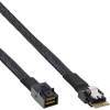 Kabel SATA InLine Slim SAS SFF-8654 zu Mini SAS HD SFF-8643 24Gb/s 0,5m