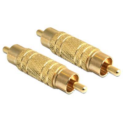 Kabel Delock Cinch auf Cinch Adapter m/m gold
