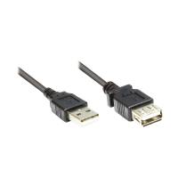 USB2 Verlängerung 1,8m A/A GC schwar