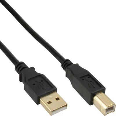 USB2 InLine Kabel A/B 30cm schwarz