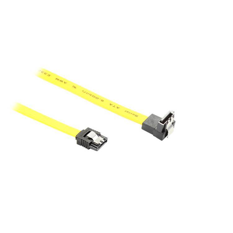 Kabel SATA 3.0 0.5m gelb gewinkelt