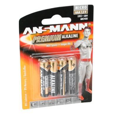 Batterie AAA Ansmann Alkaline 4er