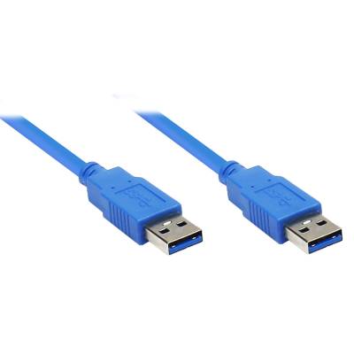 GC Anschlusskabel USB 3.0 Stecker A an Stecker A 0,5m blau Good