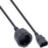 40er Bulk-Pack InLine Netz Adapter Kabel Kaltgeräte C14 auf Schutzkontakt