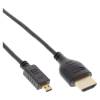 HDMI Superslim Kabel A an D HDMI-High Speed mit Ethernet Premium