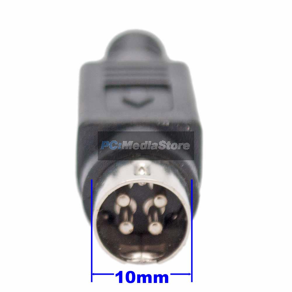 5 Mini DIN-Stecker mit Knickschutz 4-Pin 4 Kontakte Male DIN Kabel Stecker 