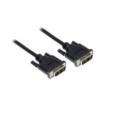 Anschlusskabel DVI-D 18+1 Stecker an Stecker schwarz 0,5m Good Connections®