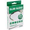 Basic Slim Audio Y-Kabel 3,5mm Klinke ST an 2x BU 0,15m