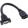 HDMI Adapterkabel zum Einbau HDMI A Buchse/Buchse vergoldete Kon