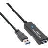 USB3 InLine USB 3.0 Aktiv-Verlängerung Stecker A an Buchse A schwarz 15m