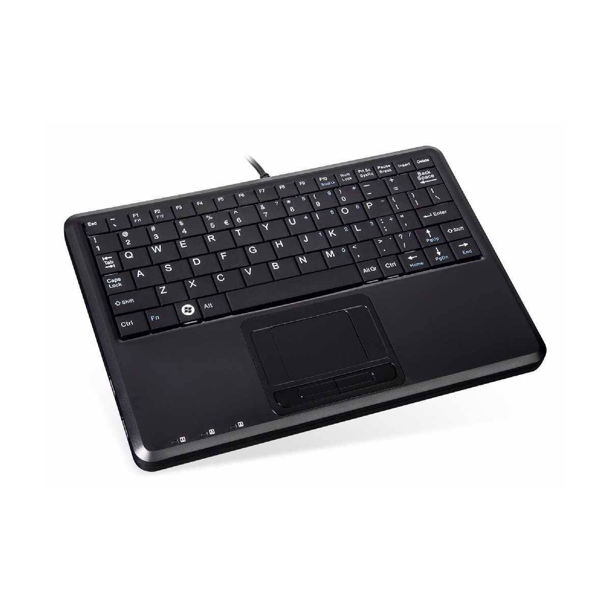 PERIBOARD-510 H PLUS UK Mini USB-Tastatur Touchpad Hub schwarz