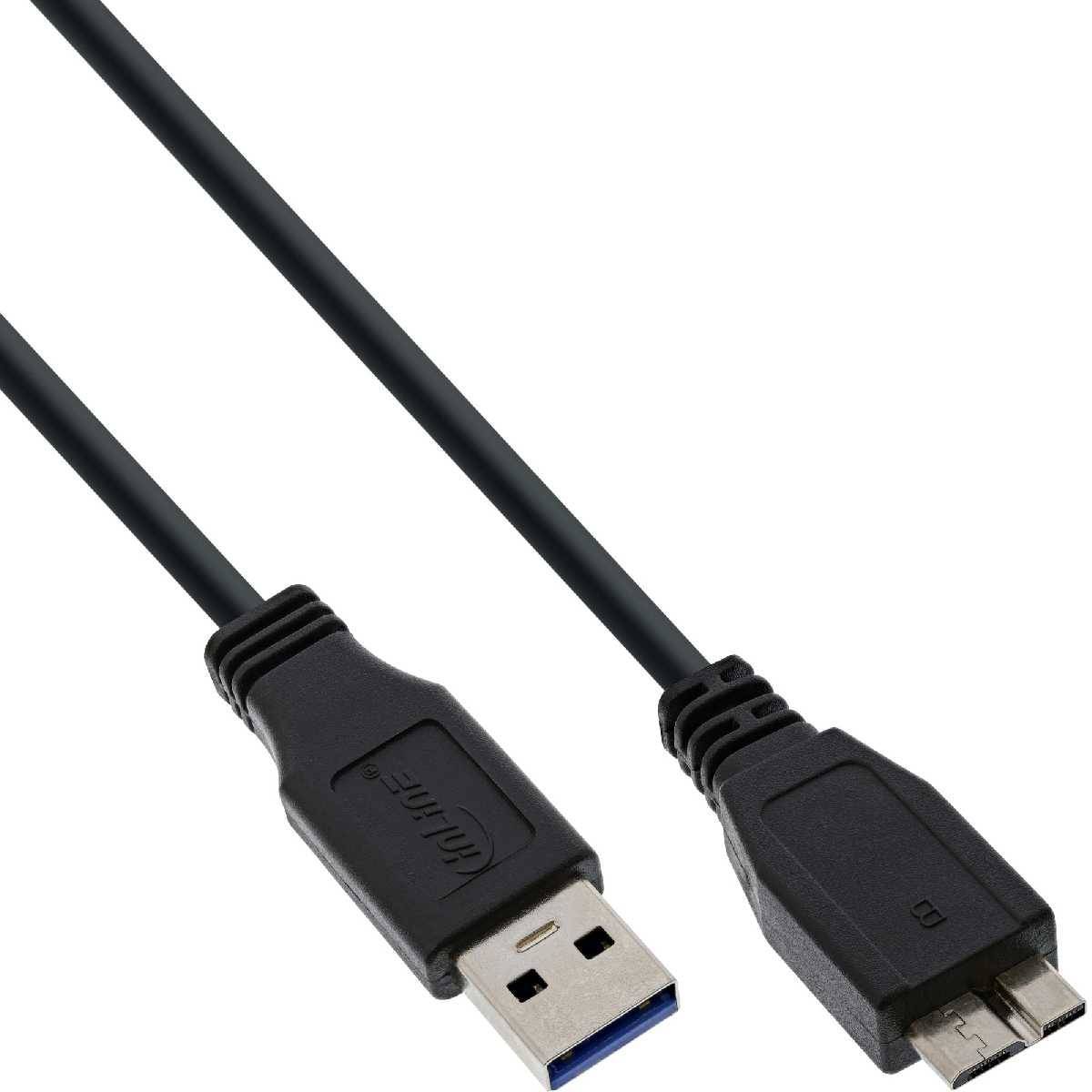 USB3 USB 3.0 Kabel A an Micro B schwarz 0,3m