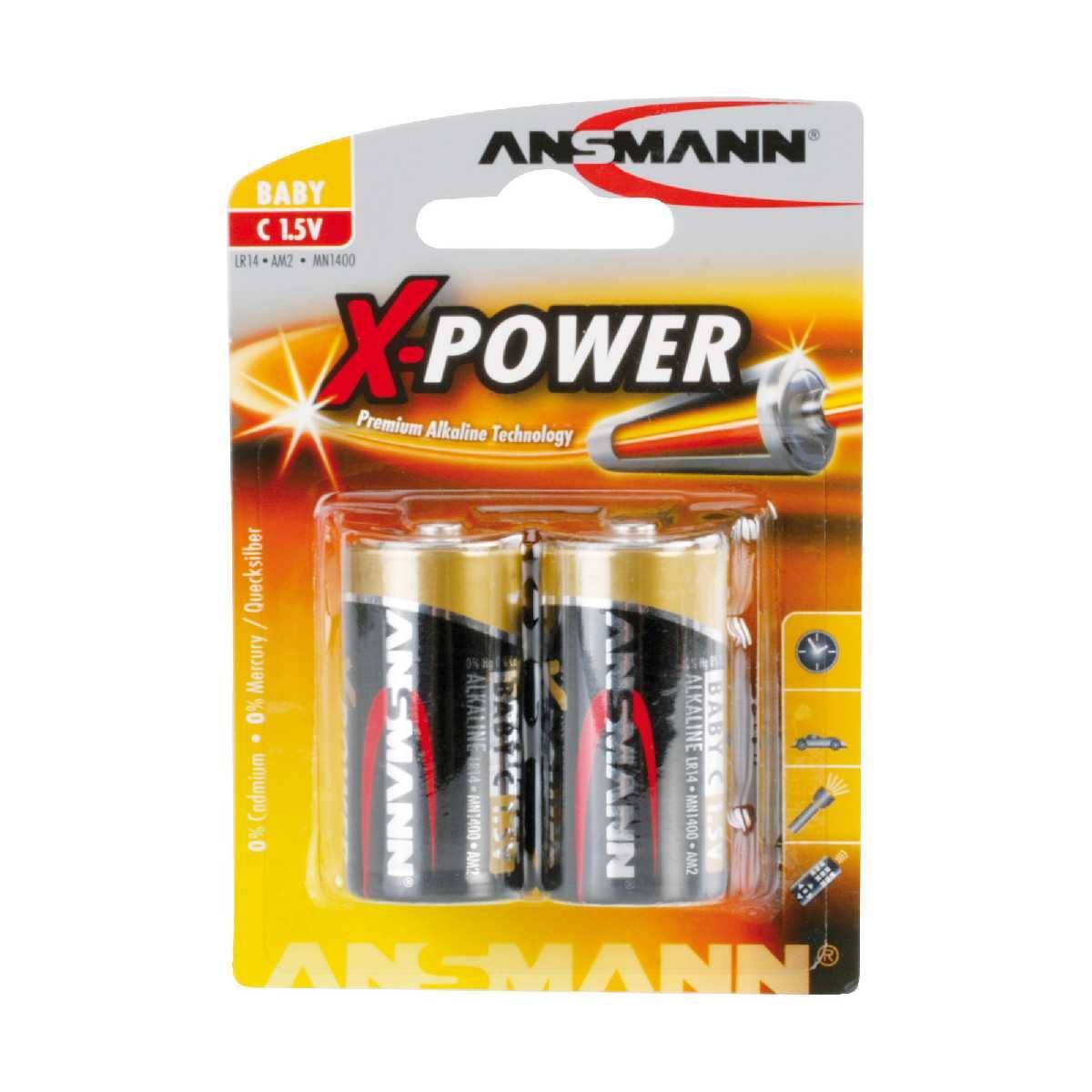 5015623 Alkaline Batterie Baby C X-Power 7500mAh 2er-Pack
