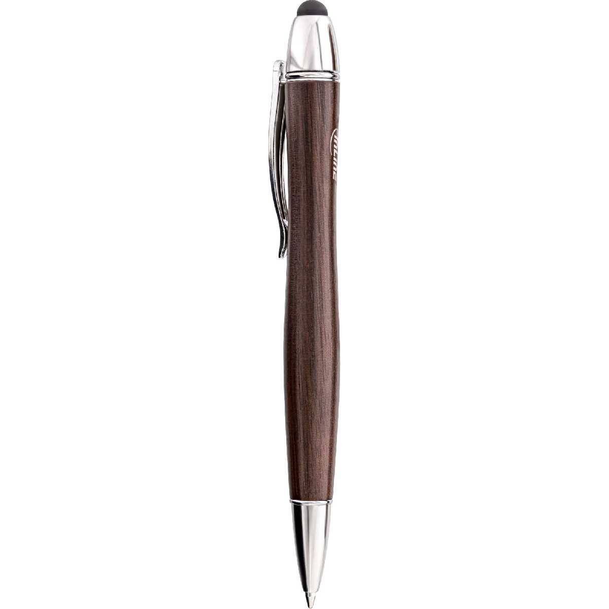 InLine woodpen Stylus-Stift für Touchscreens + Kugelschreiber Walnuss/M