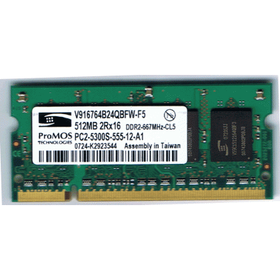 NOR 512MB SODIMM PC667 DDR2 ProMOS/HP