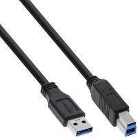 USB3 InLine USB 3.0 Kabel A an B schwarz 3m