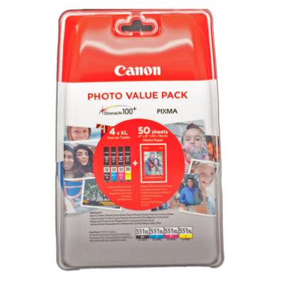 TIN Canon CLI-551 XL Multipack C/M/Y/B/a