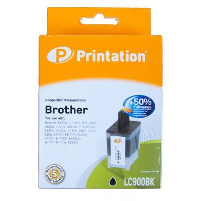 kompatible Tinte Brother LC900BK Schwarz Printation