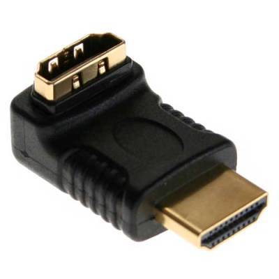 InLine® HDMI Adapter Stecker / Buchse gewinkelt oben vergoldete Kontakte