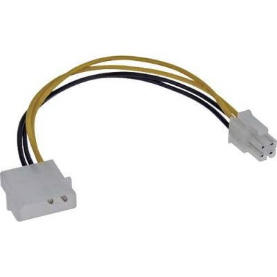 Strom Adapter intern InLine® 4pol Netzteil -> 4pol Mainboard 20cm