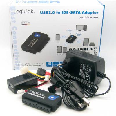 LogiLink® Adapter USB 2.0 to 2,5 + 3,5 Zoll IDE + SATA HDD [AU0006C]