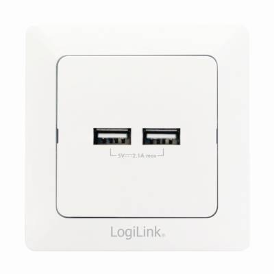 Unterputz-Dose mit 2x USB-Port LogiLink® [PA0163]