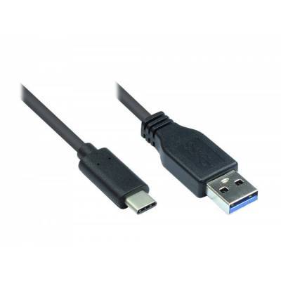 Anschlusskabel USB 3.0 USB 3.0 A Stecker an USB-C™ Stecker CU schwarz 2m Good Connections®