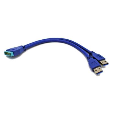 KAB USB3 2xUSB3.0 A->19+1pin USB3 Header