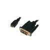 Mini-HDMI auf DVI-D Kabel Stecker an Stecker schwarz 1m Logilink [CHM0