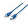 Equip USB Kabel 3.0 A-B Stecker auf Stecker 1.0m blau Polybeutel