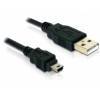Delock USB Kabel A auf Mini-B Stecker auf Stecker 1.50m sw