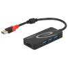 USB 3.0 Hub 3.1 Gen.1 Typ-A an 3x Typ-A + 2 Slot SD Card Reade