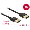 Kabel High Speed HDMI mit Ethernet Stecker A an Stecker A 3D 4K Slim Hi