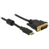 HDMI Kabel Mini-C Stecker an DVI 24+1 Stecker 3m Delock [83584]