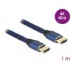 Ultra High Speed HDMI Kabel 48 Gbps 8K 60 Hz blau 1 m zertifiziert Delock