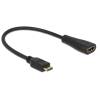 Kabel High Speed HDMI mit Ethernet - mini C Stecker an A Buchse Delock [6