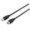 Equip Kabel USB-A 3.0 auf A Verlängerung St/Bu 2.00m 5Gbps  sw Polybeutel