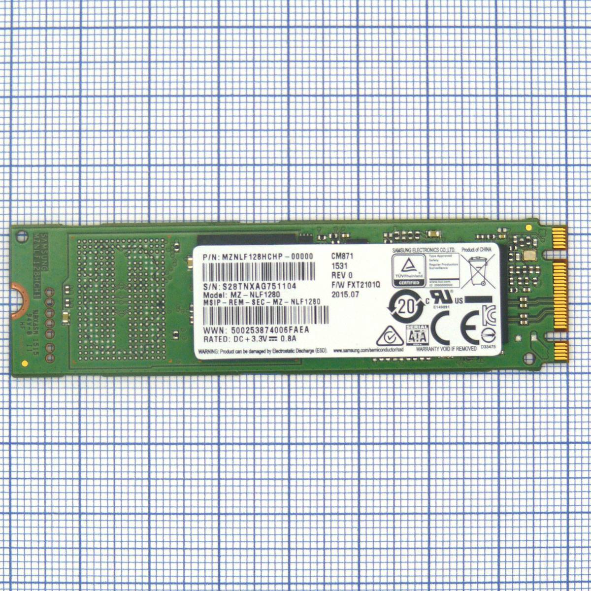 M2 PCIe 128GB Samsung M.2 SATA gebraucht