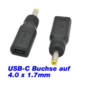 DC Adapter USB-C Buchse auf 4.0x1.7mm
