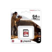 SD Speicherkarte Kingston 64GB Canvas React PlusSDXC UHS-II 300R/260W U3 V90 for Full HD