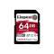 SD Speicherkarte Kingston 64GB Canvas React PlusSDXC UHS-II 300R/260W U3 V90 for Full HD