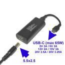 KAB DC Stecker Adapter 55/25 =>USB-C PD