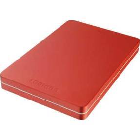 USB-Festplatte 500GB Toshiba Stor.E Canvio Alu Rot