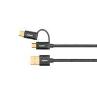 USB A auf Micro USB + USB-C 2m Python