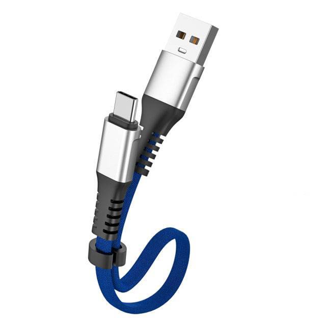 USB-C auf A 3.0 Kabel 0,3m 3A blau
