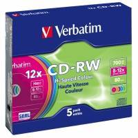 Rohling 80/700 Verbatim 8-12x CD-RW 5er Sli