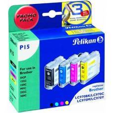 kompatible Tinte Pelikan INK 4-PACK schwarz/C/M/Y LC970