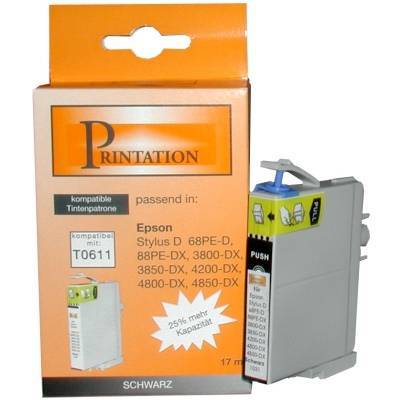 kompatible Tinte Epson T0611 B Printation DX3850 17ml
